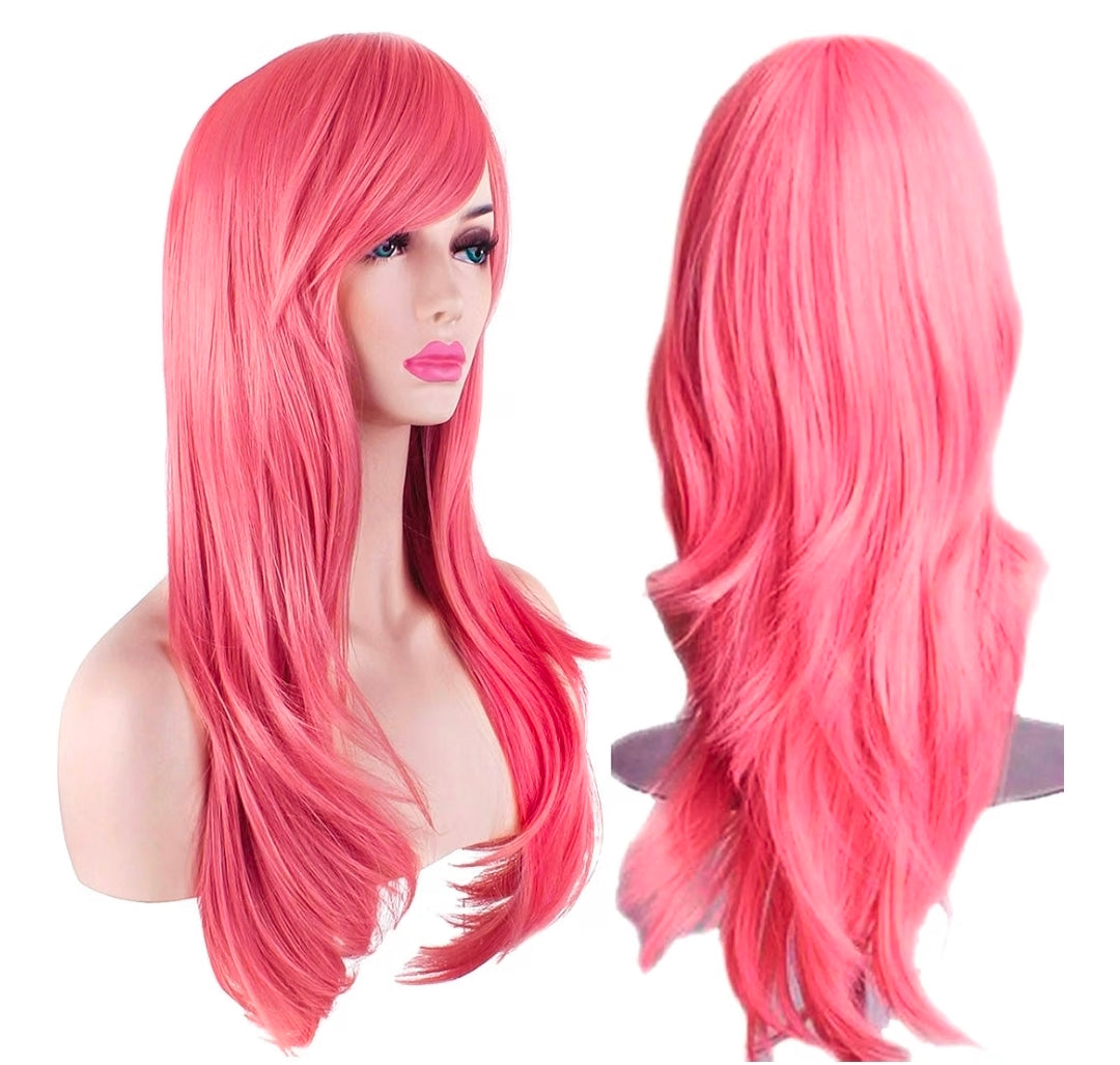 28 inch Fashion Wigs Long Wavy Curly Hair Cosplay Wig