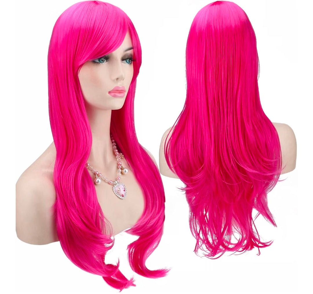28 inch Fashion Wigs Long Wavy Curly Hair Cosplay Wig