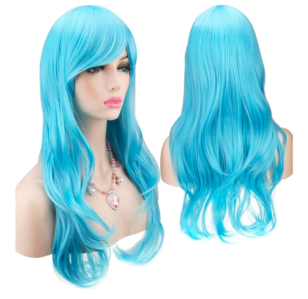 28 inch Fashion Wigs Long Wavy Curly Hair Cosplay Wig