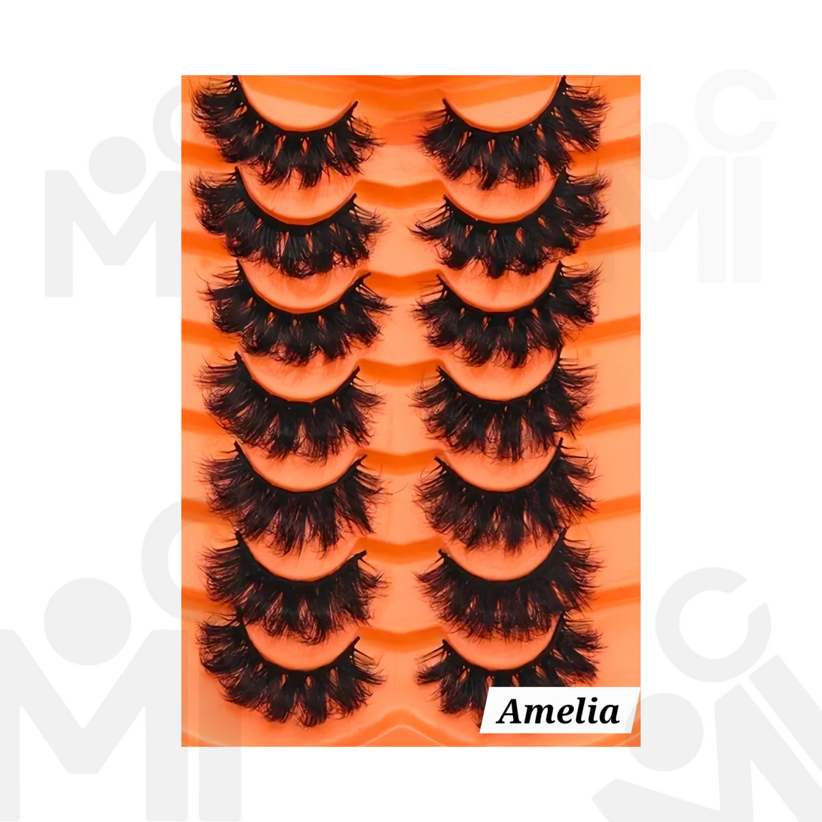 7 pairs of Voluminous Lashes, fluffy, mink-like strip lashes