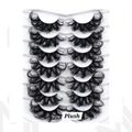 7 pairs of Voluminous Lashes, fluffy, mink-like strip lashes plush